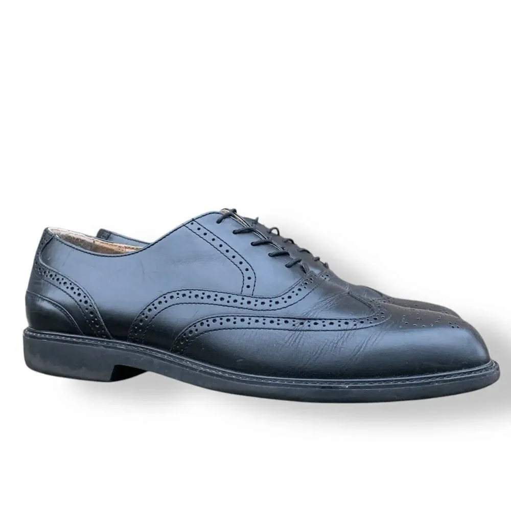 Rockport Wingtip Black Leather Walking Shoe Dress Shoe Comfort Men's Size 11